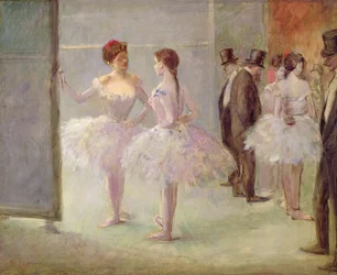 Dansers in de coulissen van de opera, c.1900